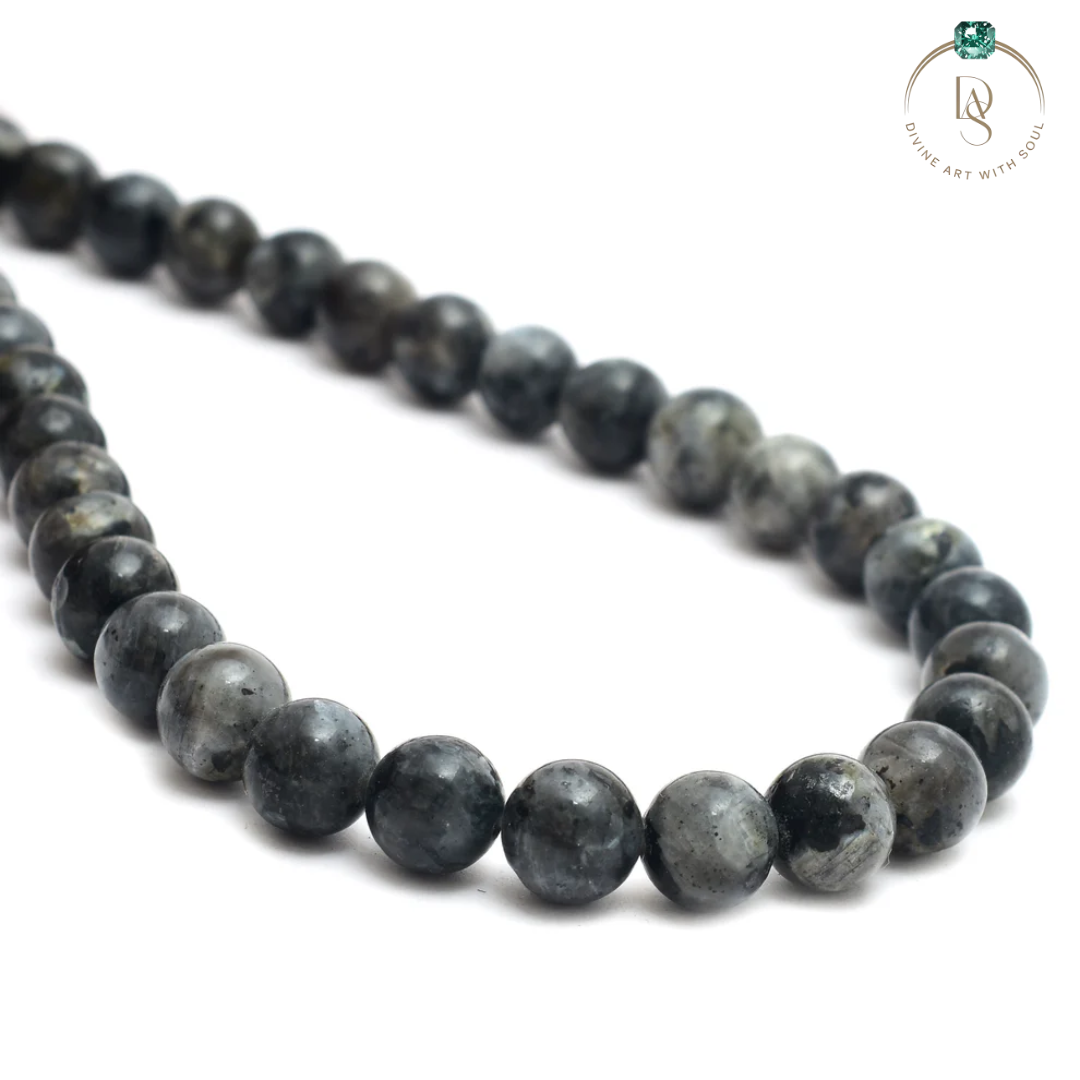 Natural Larvikite Round Beads String