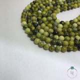 Natural Lizardite Serpentine Round Beads String