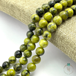 Natural Lizardite Serpentine Round Beads String