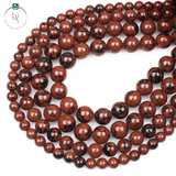 Natural Mahogany Jasper Round Beads String