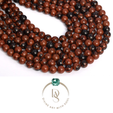 Natural Mahogany Jasper Round Beads String