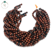 Natural Mahogany Jasper Round Beads String