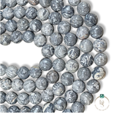 Natural Map Stone Round Beads String