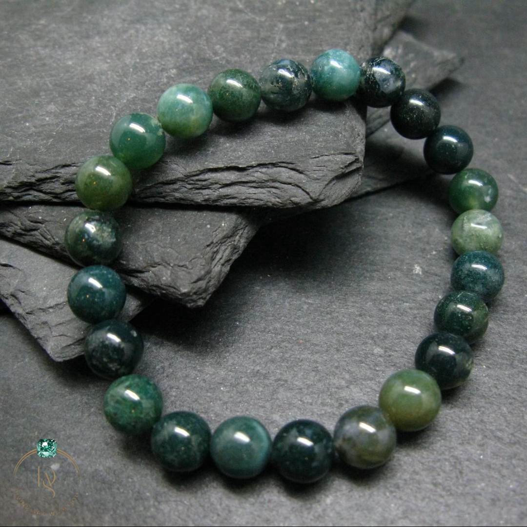 Natural Moss Agate Bracelet