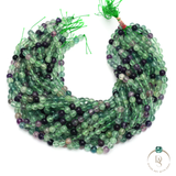 Natural Multi Fluorite Round Beads String
