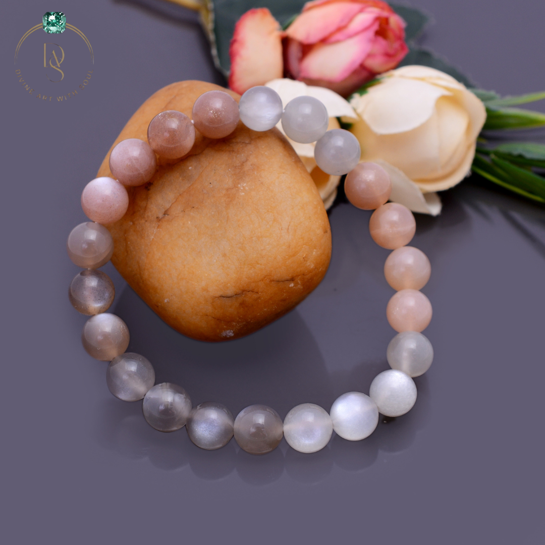 Natural Multi Moonstone Bracelet