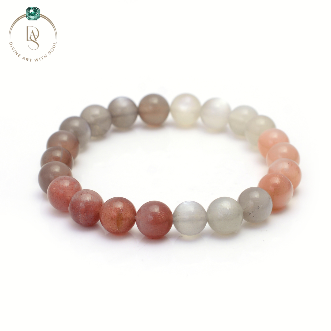 Natural Multi Moonstone Bracelet