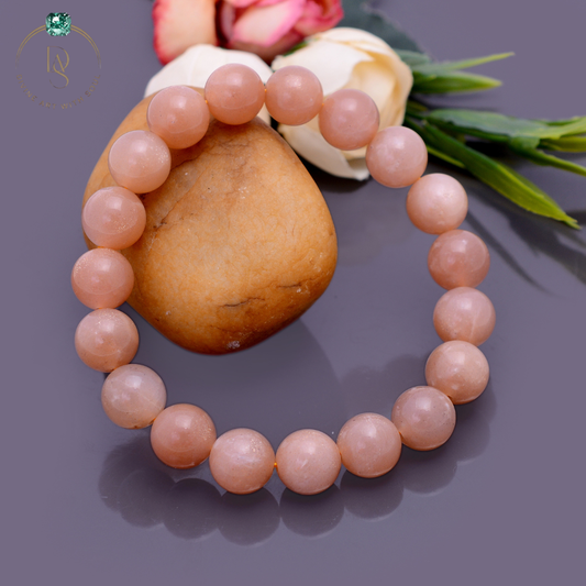 Natural Peach Moonstone Bracelet