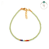 Natural Peridot With Seven Chakra Protection Bracelet