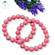Natural Rose Pink Rhodonite AAA Grade Bead Bracelet