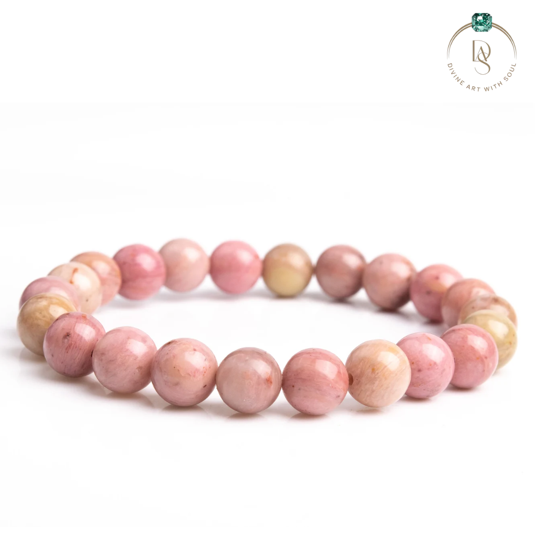 Natural Pink Rhodonite Bracelet