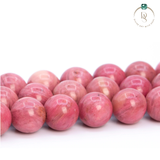 Natural Rose Pink Rhodonite Beads Grade AAA Round Beads String