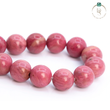 Natural Rose Pink Rhodonite Beads Grade AAA Round Beads String