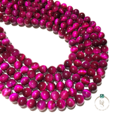 Natural Pink Tiger Eye Round Beads String