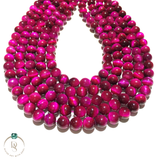 Natural Pink Tiger Eye Round Beads String