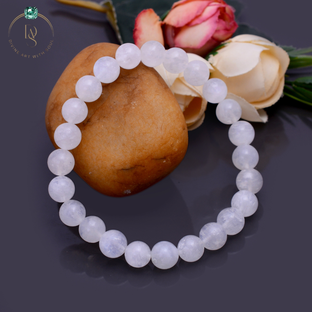 Natural Rainbow Moonstone Bracelet