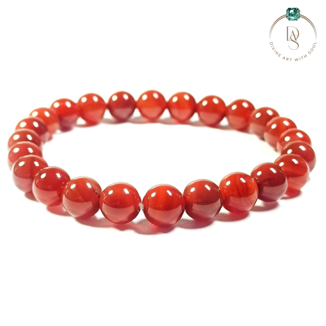 Natural Red Onyx Bracelet