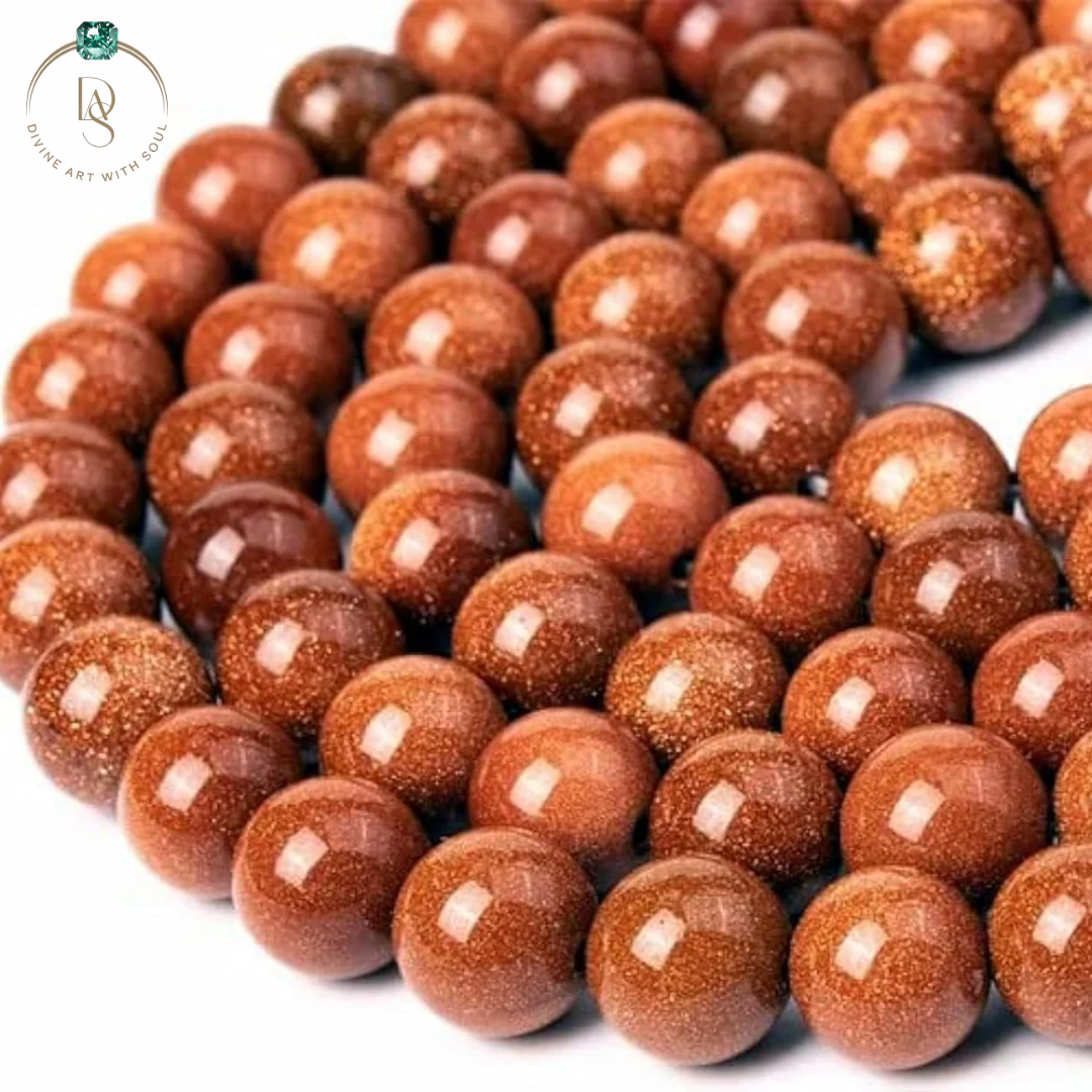 Natural Red Sunstone Round Beads String