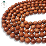 Natural Red Sunstone Round Beads String