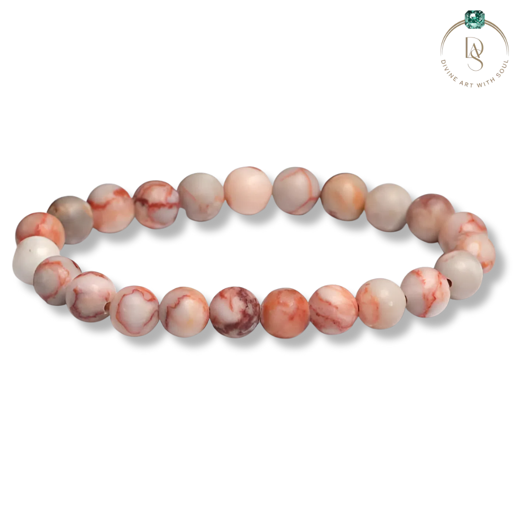 Natural Red Picasso Jasper Bracelet