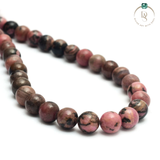 Natural Rhodonite Round Beads String
