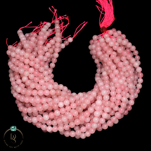 Natural Rose Quartz Round Beads String