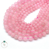 Natural Rose Quartz Round Beads String