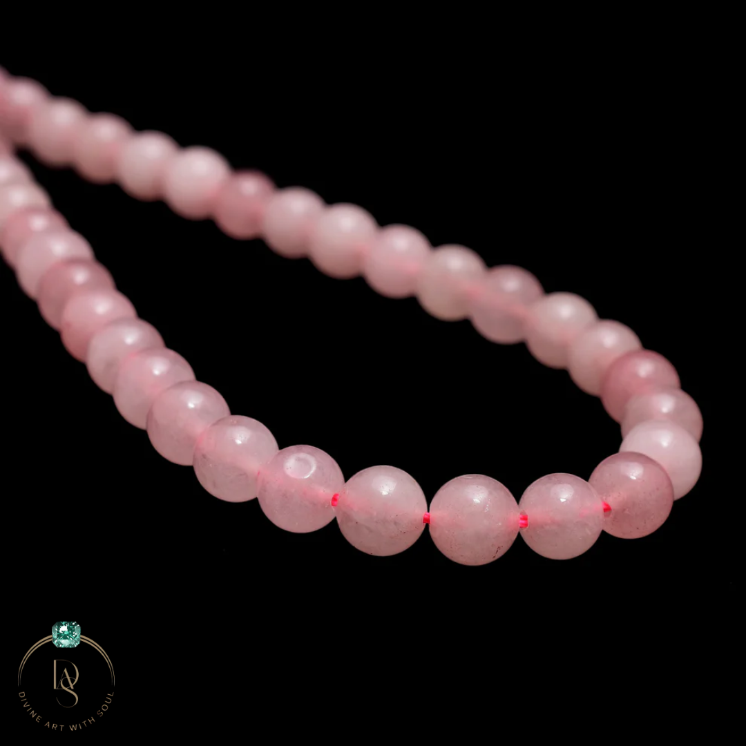 Natural Rose Quartz Round Beads String