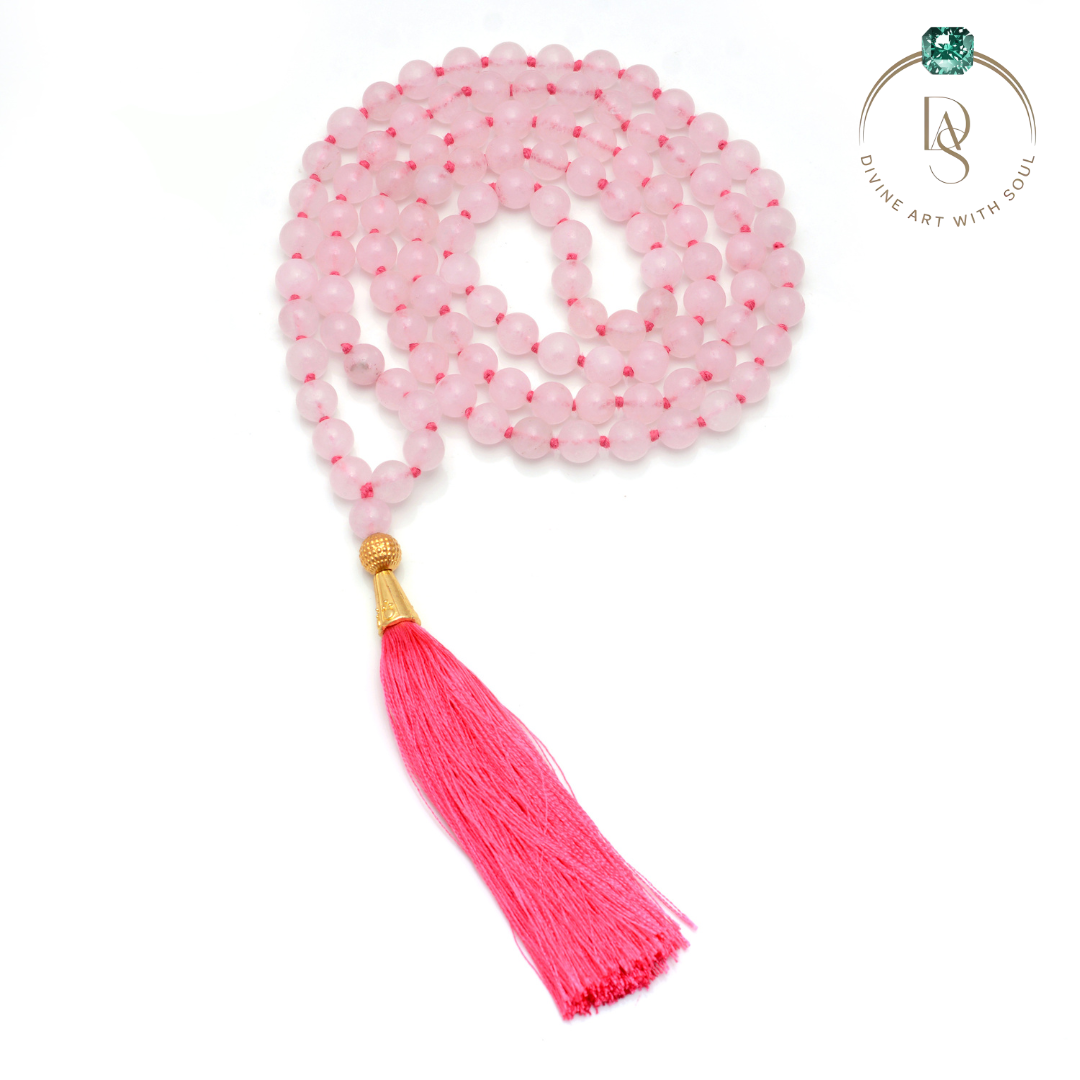 Natural Rose Quartz Mala