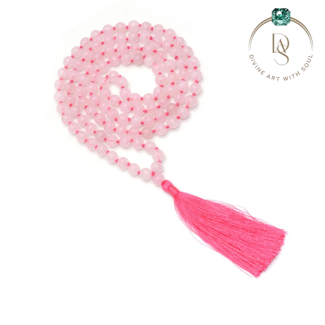 Natural Rose Quartz Mala