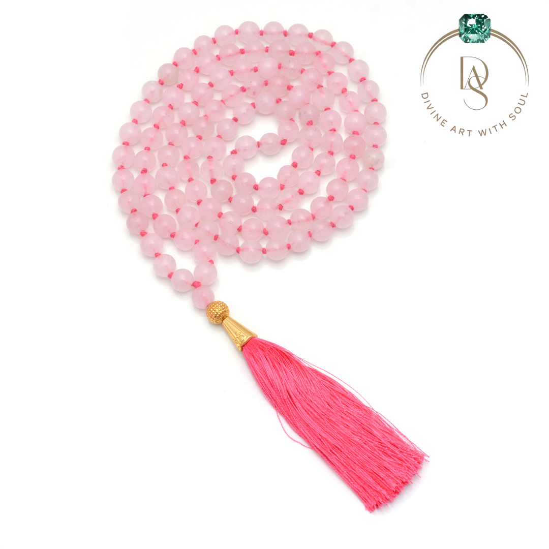 Natural Rose Quartz Mala