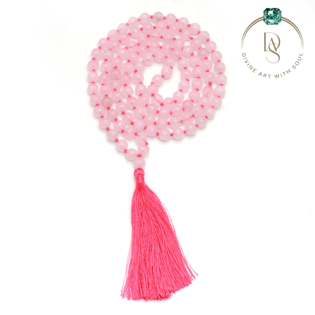 Natural Rose Quartz Mala