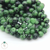 Natural Ruby Zoisite Round Beads String