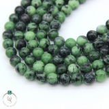 Natural Ruby Zoisite Round Beads String
