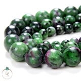 Natural Ruby Zoisite Round Beads String