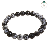 Natural Snowflake Obsidian Bracelet