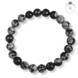 Natural Snowflake Obsidian Bracelet
