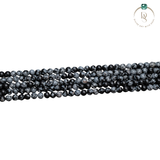 Natural Snowflake Obsidian Round Beads String
