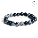 Natural Snowflake Obsidian Bracelet