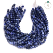 Natural Sodalite Dark Round Beads String