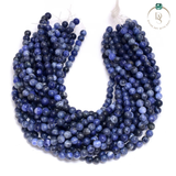 Natural Sodalite Dark Round Beads String