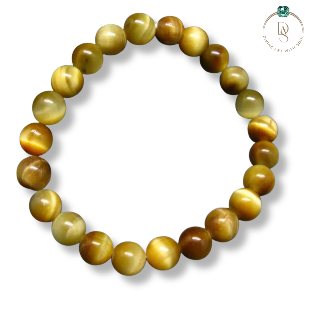 Natural Yellow Cat's Eye Bracelet