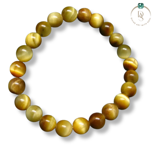 Natural Yellow Cat's Eye Bracelet