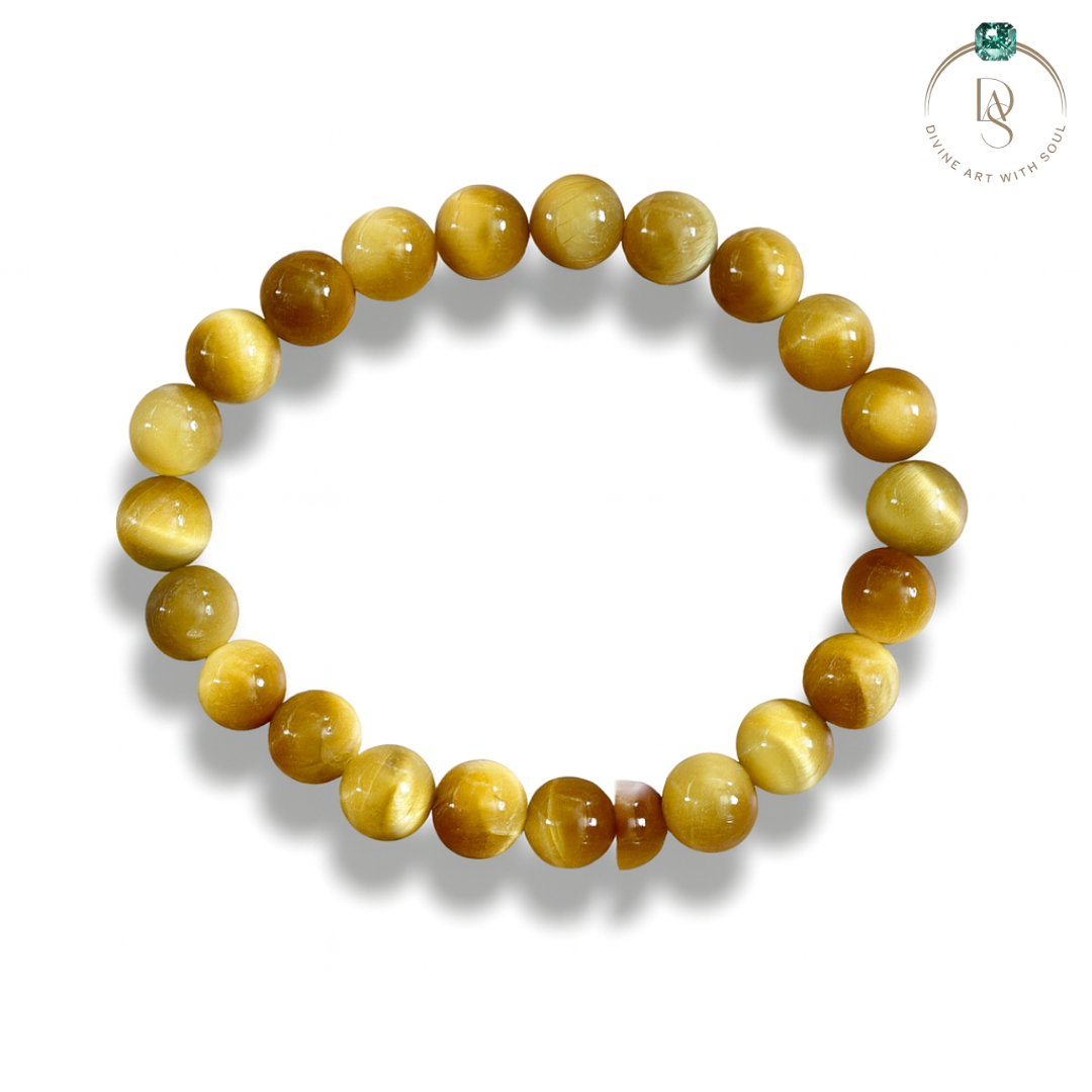 Natural Yellow Cat's Eye Bracelet