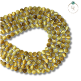 Natural Yellow Cat's Eye Round Beads String
